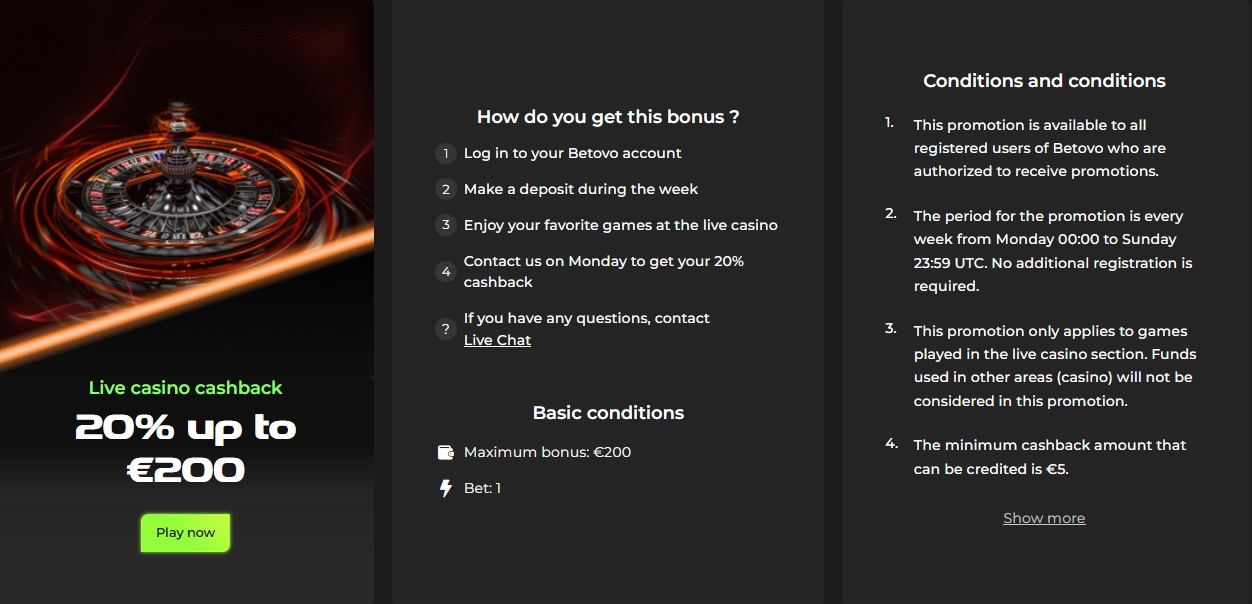 betovo-live-casino-cashback